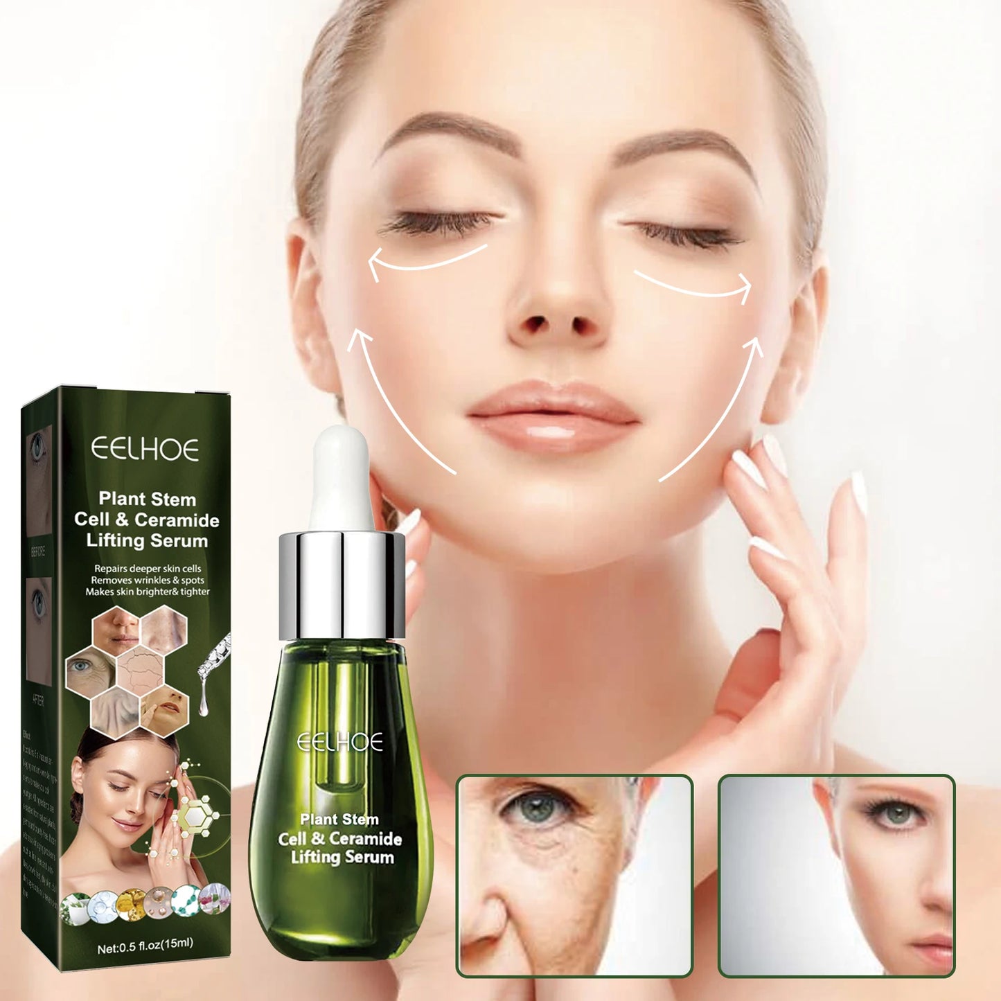 Glass Skin Ceramide Serum - Triple Bottle Hydrating & Anti-Aging Treatment
