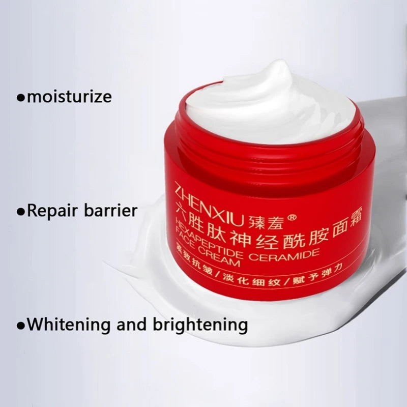 Hexapeptide Ceramide Cream - Anti-Wrinkle Firming & Brightening Treatment
