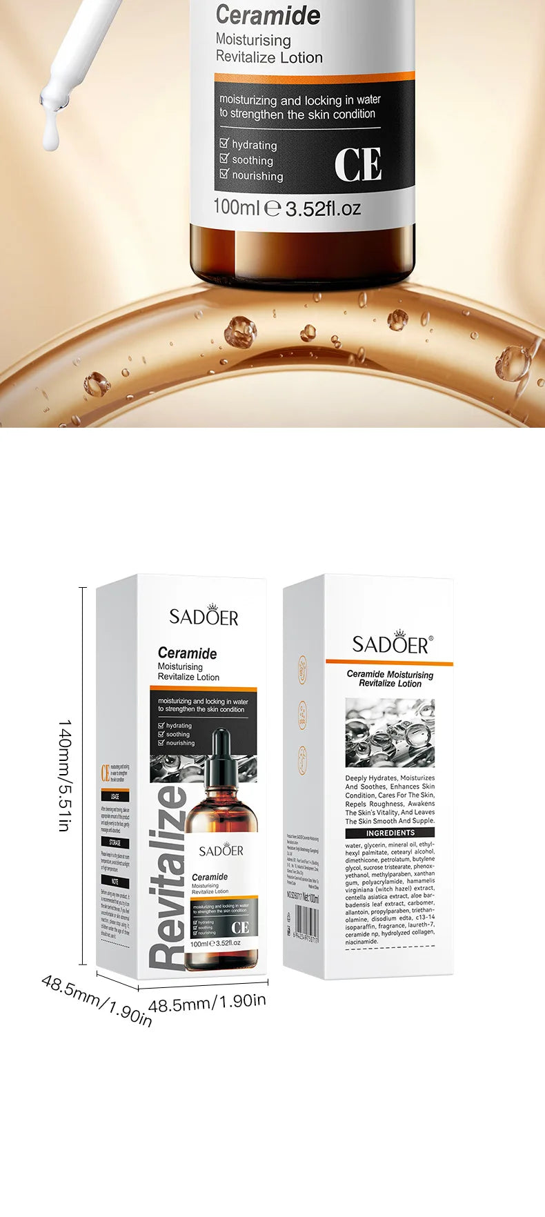 Ceramide Moisturizing Facial Lotion - Nourishing Care for Dry & Sensitive Skin