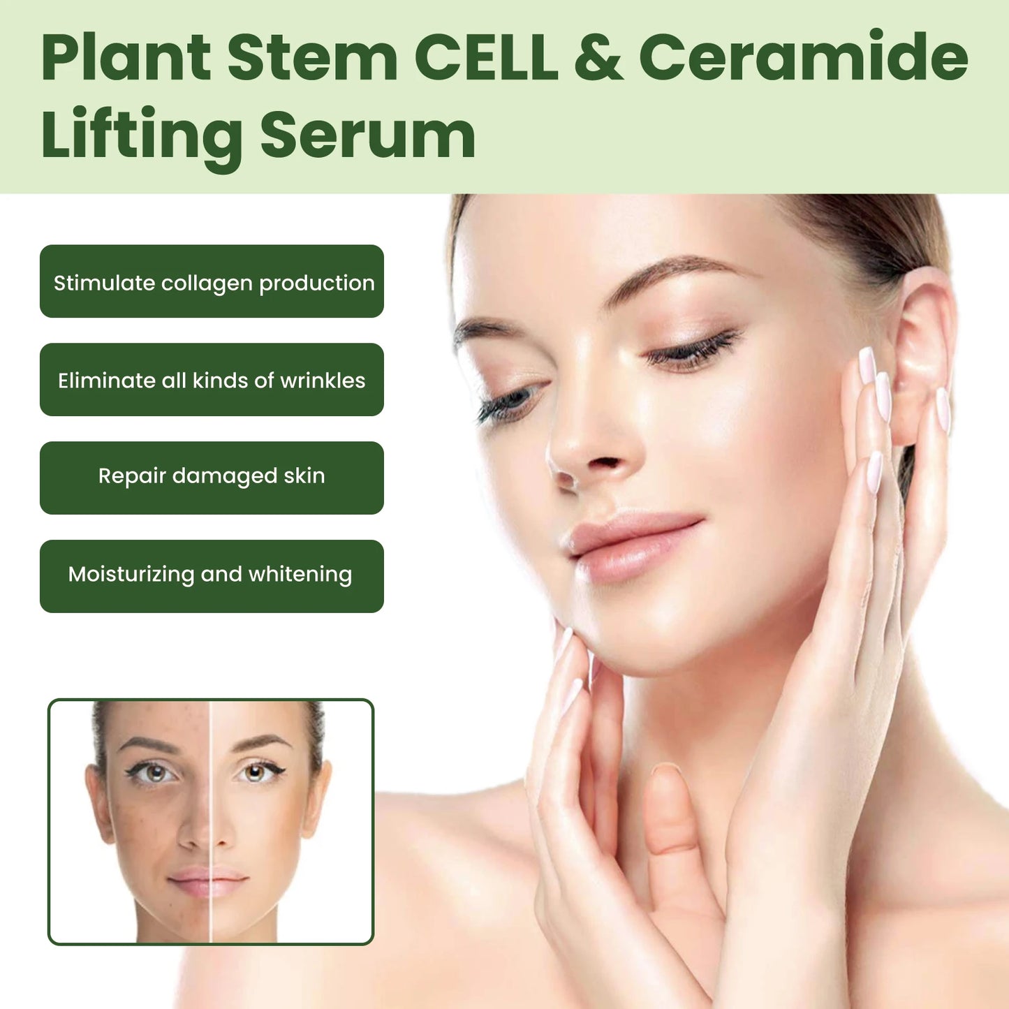 Glass Skin Ceramide Serum - Triple Bottle Hydrating & Anti-Aging Treatment